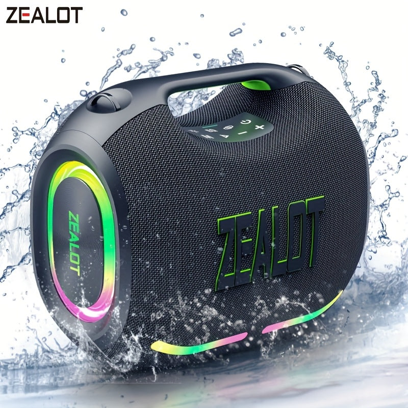 ZEALOT ZE01 120W High-power Wireless Speaker, Outdoor Portable, IPX5, And 4 Speakers, Built-in 24000mAh Battery, With RGB Color Lights, SD, USB, AUX, Internet Dual Pairing Function, Hands-free Calling, Supports Mobile Phones,