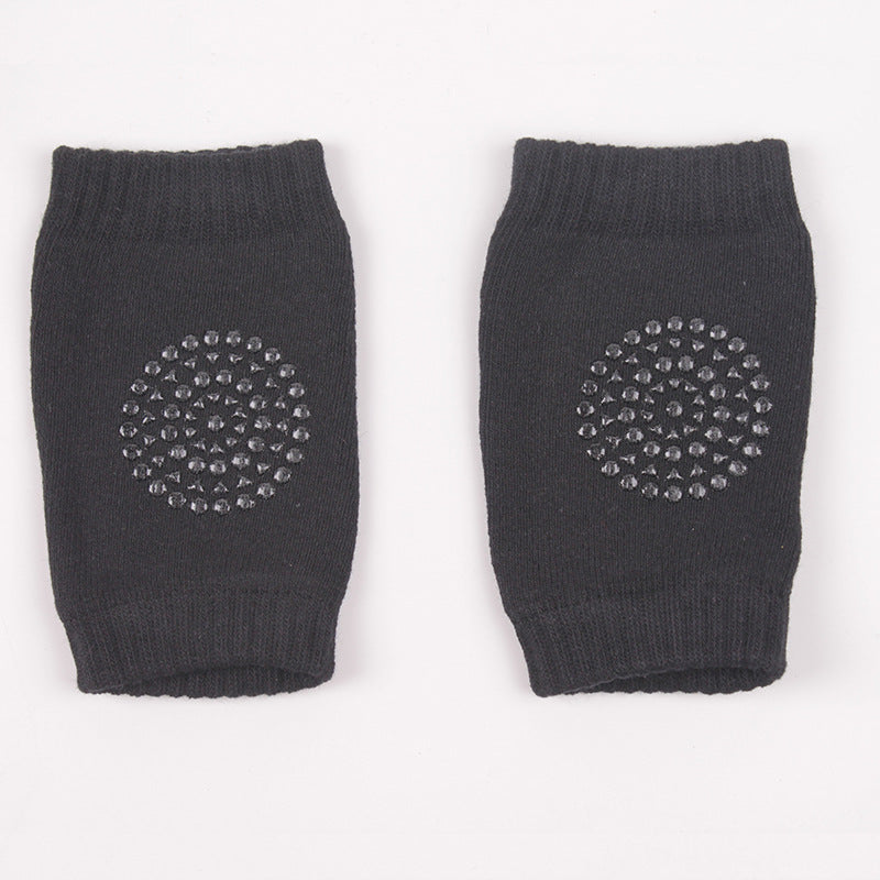 A Pair Four Seasons Fur Ring Baby Leg Protector, Elbow Toddler Crawling Baby Smiley Face Knee Brace Non-slip Socks, Adjustable Elastic Neutral, For Crawling 0-36 Months Of The Baby Girls Boys