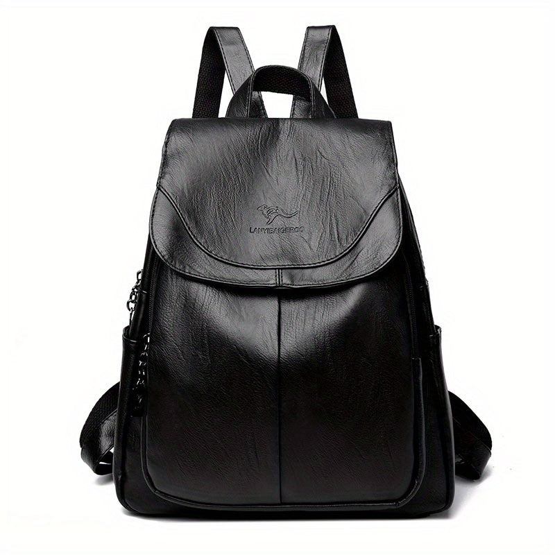 Women's Large Capacity Backpack - Durable Travel Backpack with Multiple Compartments & Adjustable Straps for Commuting, Work, - Available in 7 Colors (Black, Peacock Blue, Brown, Navy, Gray, White, Burgundy), Backpack for Tra