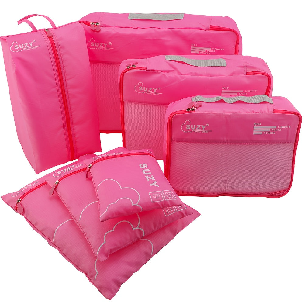 Travel Organizer Bag 7pcs Set Portable Suitcase Organizing Bag Clothes Storage Bag