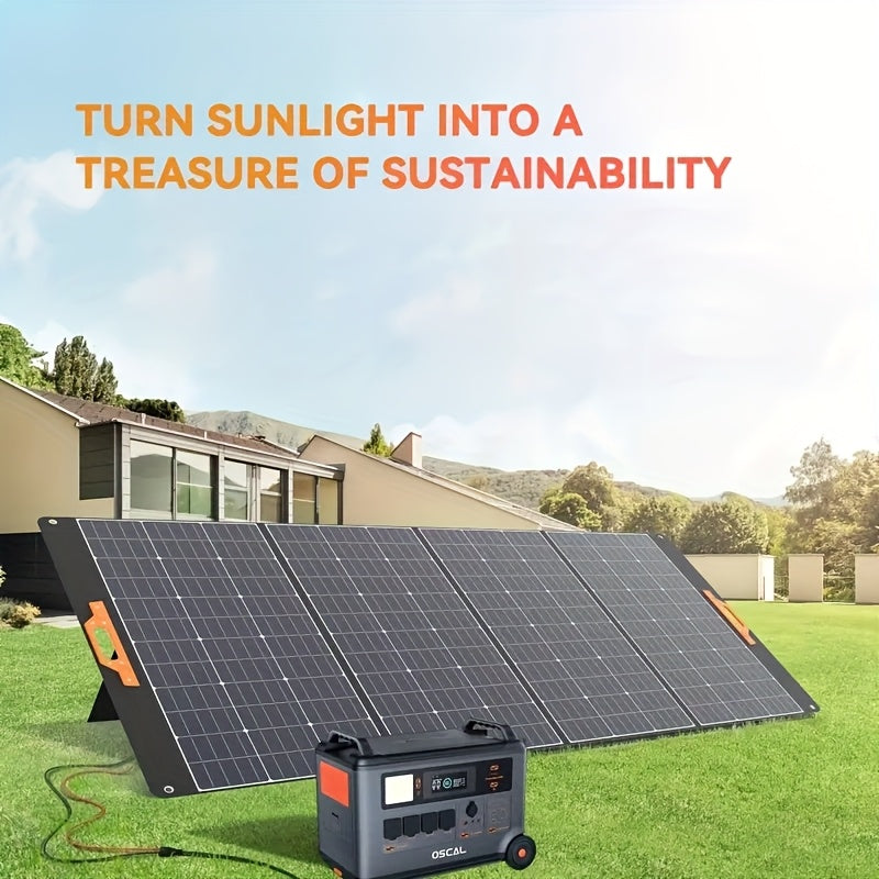 OSCAL PowerMax 6000 Solar Generator with 2×400W Solar Panel, 120V/240V Power Station 6000W AC Outlets (7200W Peak), 2200W AC Charging/2400W Solar Charging, Emergency for Home, Emergency for Home, Battery Backup, Outdoor Camp