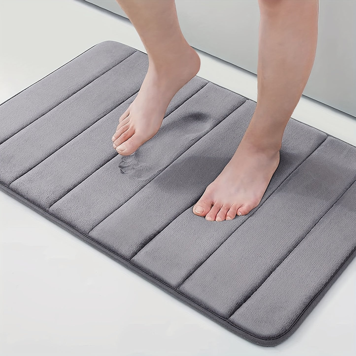 1pc Soft and Comfortable Bathroom Memory Foam Mat with Quick Absorption and Anti-Slip Properties, Bathroom Decor, Bathroom decorations, bath rug, kitchen Area Rugs, Laundry, bedrooom, shower, indoor mat