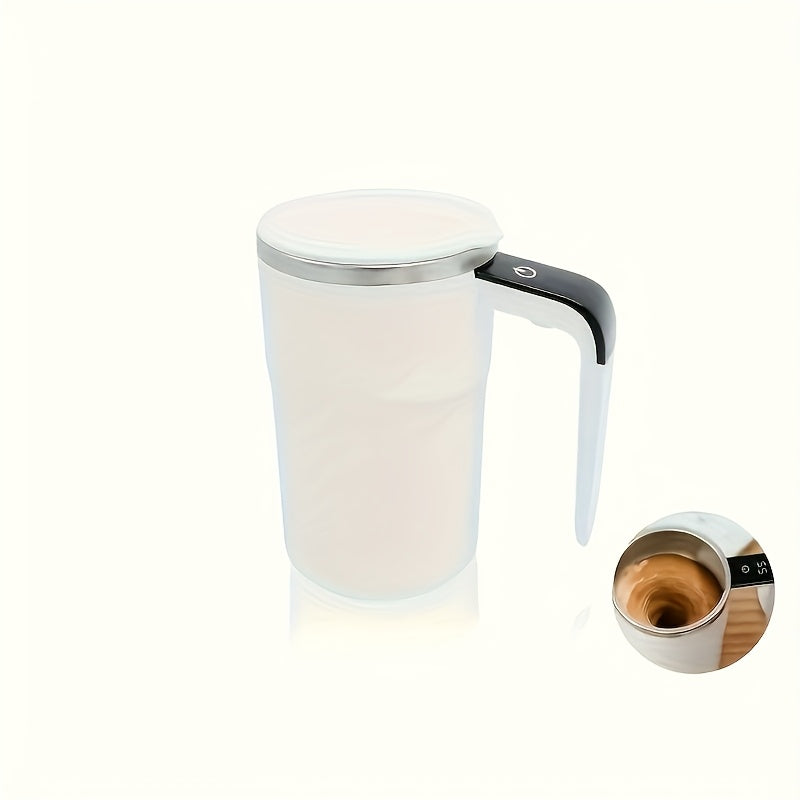 Smart USB-Powered Self-Stirring Coffee Mug with Temperature Display - Stainless Steel, Portable & Easy to Clean - Perfect for Home, Office, Travel & Car Use