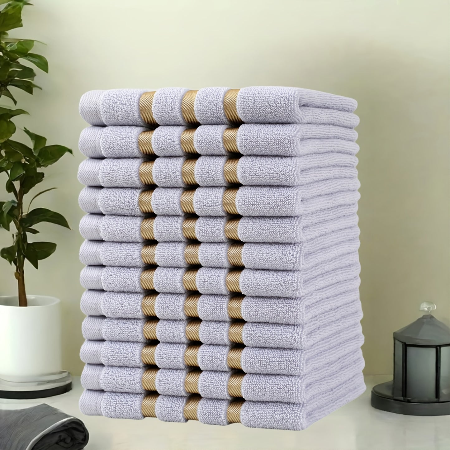 Conjunto de Toalhas 100% Algodão Golden Square – 12 Peças