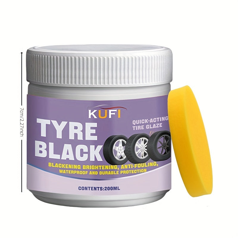Premium Car Tire Shine Wax - Durable Protection & Gloss Enhancer for Plastic Parts, Long-Lasting Maintenance Coating, Anti-aging, Tire Protection