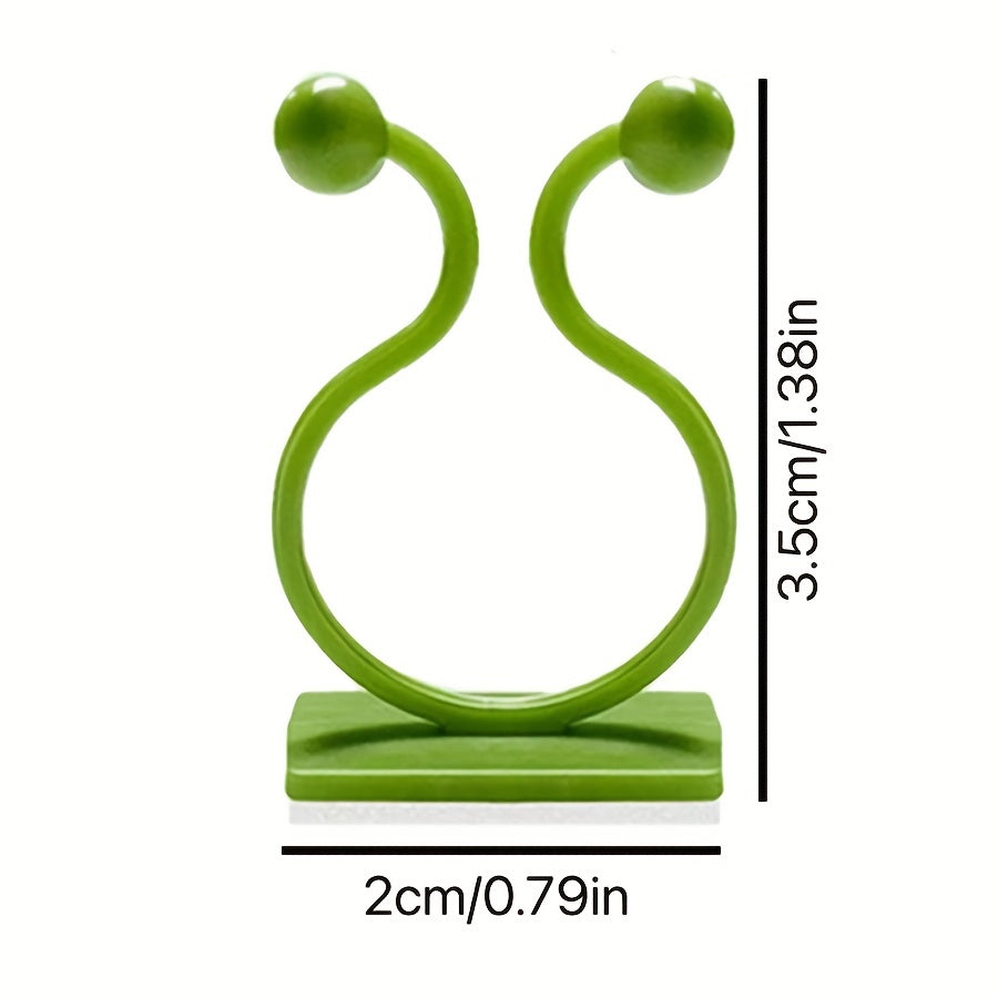 10pcs Plant Climbing Wall Fixture Clips, Self-Adhesive Hook Vines Traction Invisible Holder Supporting Wire Fixing, For Garden Wall Clip, Vines Fixing Clips Self-Adhesive Hook Plant Vine Traction For Indoor Outdoor Decoration