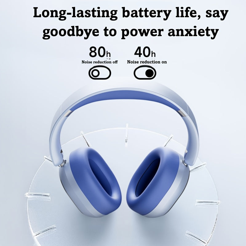 Philips Wireless Bluetooth Headphones, Over-Ear Wireless Headphones, ANC Hybrid Active Noise Cancelling Headphones, HiFi Surround Sound Over-Ear Wireless Headphones, for iPhone and Android, 80 Hours of Playtime, with Five ENC