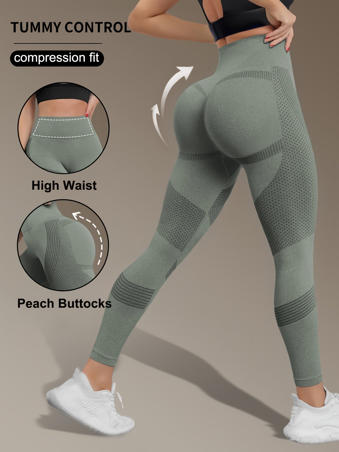 Women's High-Waist Seamless Yoga Leggings - Quick Dry, Stretchy Activewear Pants for Fitness & Training