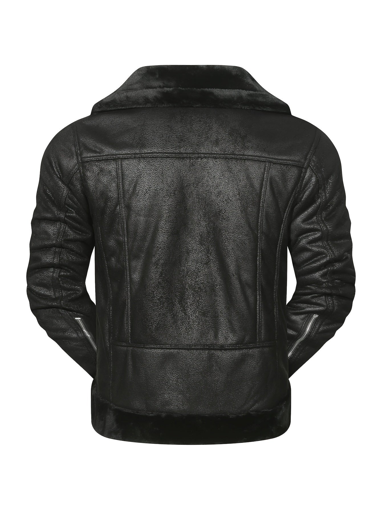 Men's Pu Jacket, Chic Faux Leather Jacket For Fall Winter