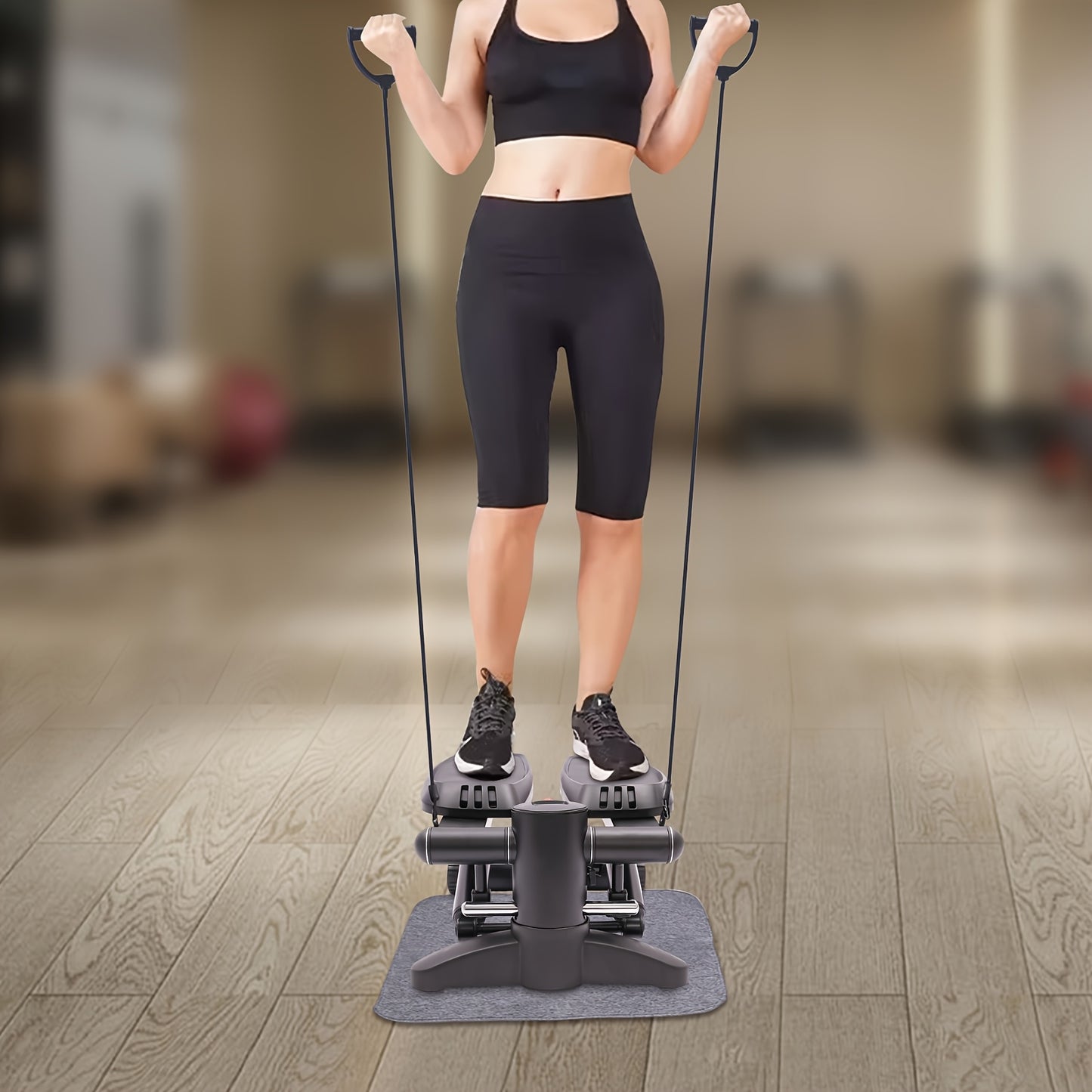 OUKANING Heavy Duty 149.69KG Capacity Stepper Machine with Non-Slip Pedals - Manual Incline Adjustment & Mechanical Control, No Assembly Required, Compact Home Gym Equipment for Cardio Workouts, Office & Indoor Training, Port
