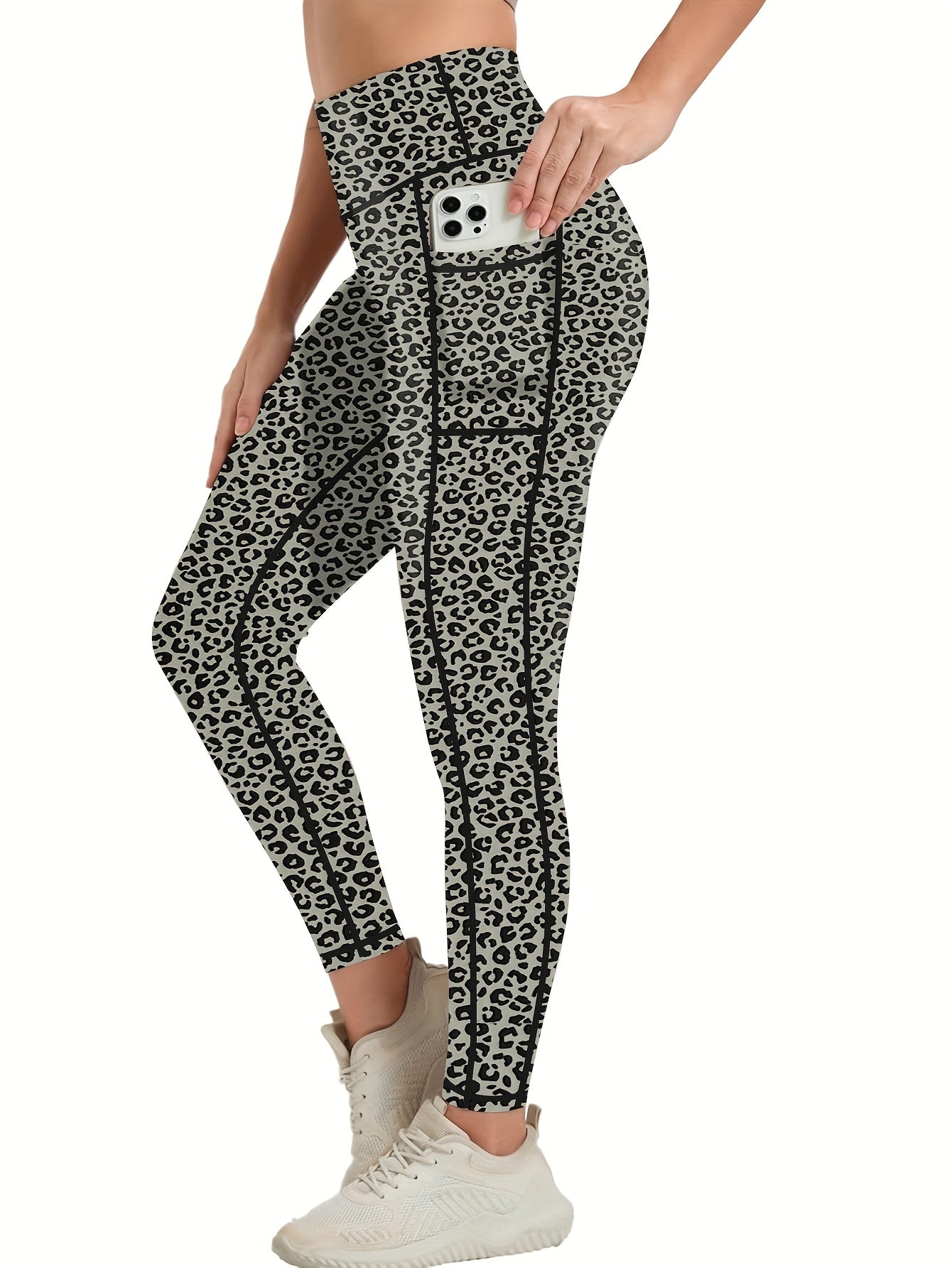 3-Pack Women'S High-Waisted Yoga Pants with Side Pockets - Non-Slip Grip, Stretchy Workout Leggings for Gym, Running, Everyday - All-Season Fitness Pants in Black/Gray/ - Ideal for Yoga, Pilates, Casual Attire, Yoga Leggings,