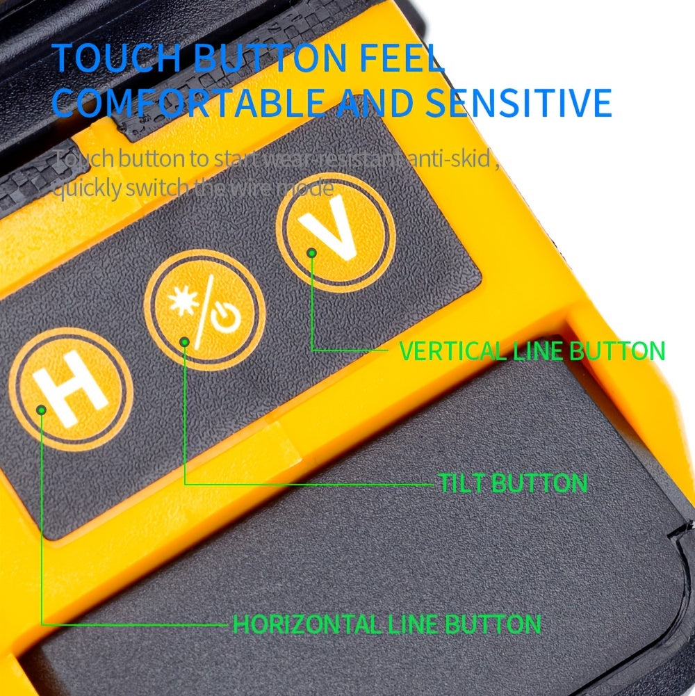 Honminda 16-Line 360° Self-Leveling Laser Level with Green Beam, 4x360° Vertical/Horizontal Cross Lines, Rechargeable Battery & Remote Control, Lifting Base & Tripod Included for Construction, Photography, Videography, Vide