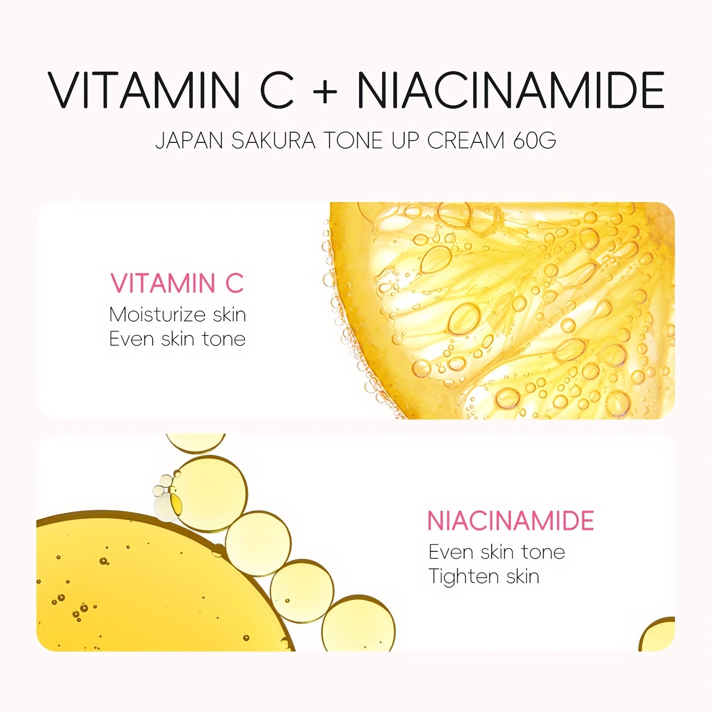 Toning Cream 60g, Plant Extract, Niacinamide Primer, Even Skin Tone, Long Lasting, Natural Look Tone Up Cream