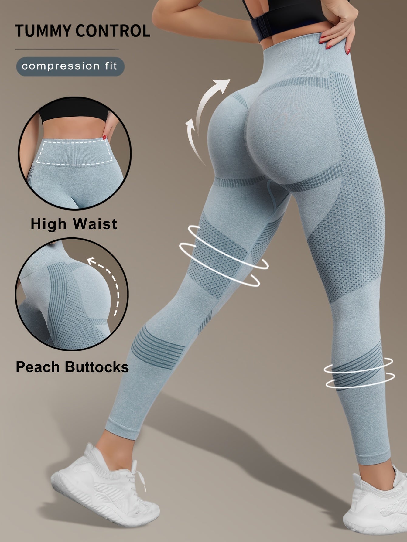 Women's High-Waist Seamless Yoga Leggings - Quick Dry, Stretchy Activewear Pants for Fitness & Training