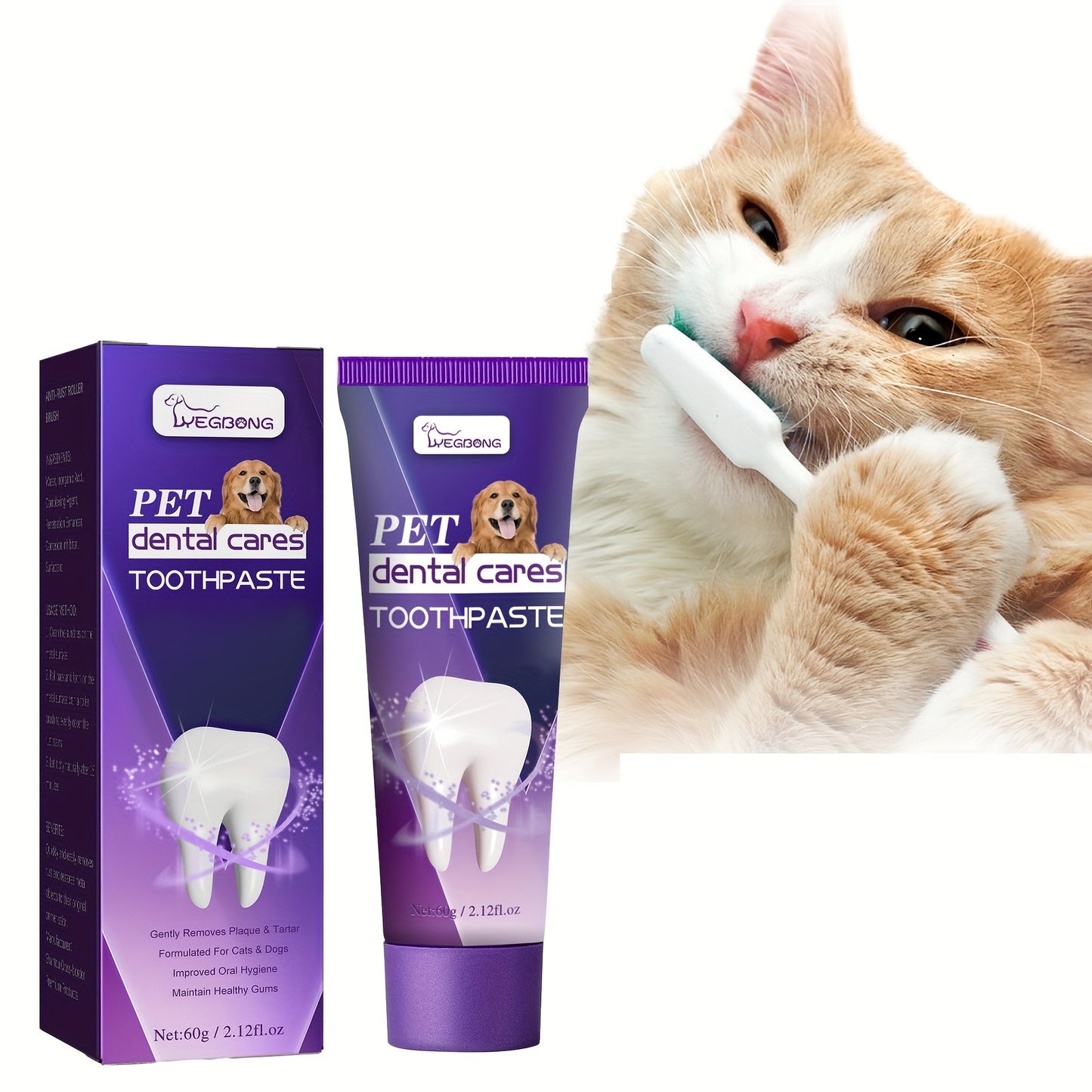 Pet Dog Toothpaste For Dog Cleaning Mouth Odor Tartar Tooth Stain Gum Care Toothpaste, Pet Dental Hygiene Kit