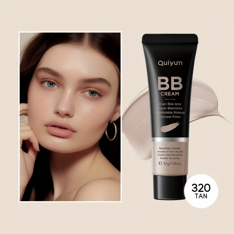 Quiyum BB Cream, Waterproof Long Lasting Pores Concealer, Brighten Skin Tone, Cover Blemishes Make Up Foundation 30g
