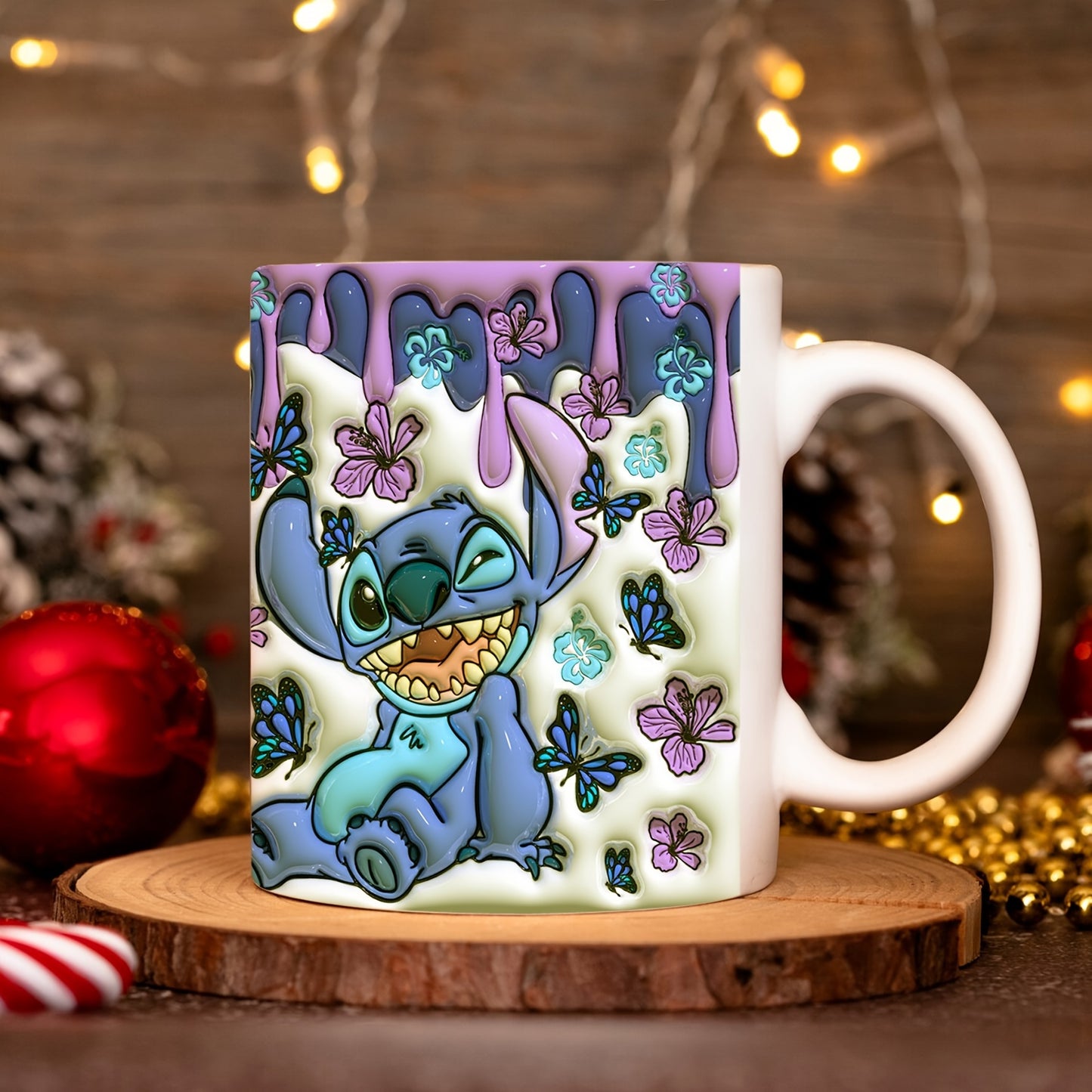1pc, 11oz Printed Blue Sticky Notes Pattern Ceramic Mug, Portable Wide Mouth Coffee Cup, Water Cup, Suitable Gift For Family Friends, Summer Essential, Back To School Supplies, Apartment Essentials, College Dorm Essentials