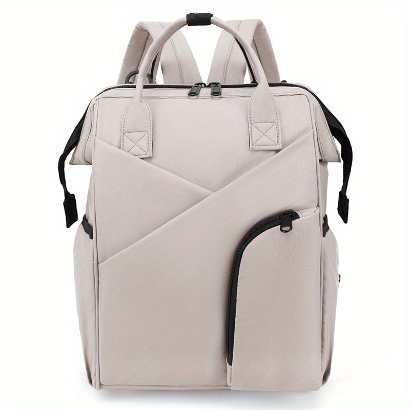 Multi-layer Space Large-capacity Solid Color Fashion Simple Mommy Bag Portable Multi-functional Backpack, Halloween Thanksgiving Day Christmas Gift