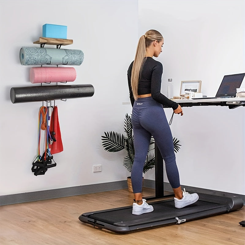 Suporte de Parede para Tapete de Yoga e Acessórios