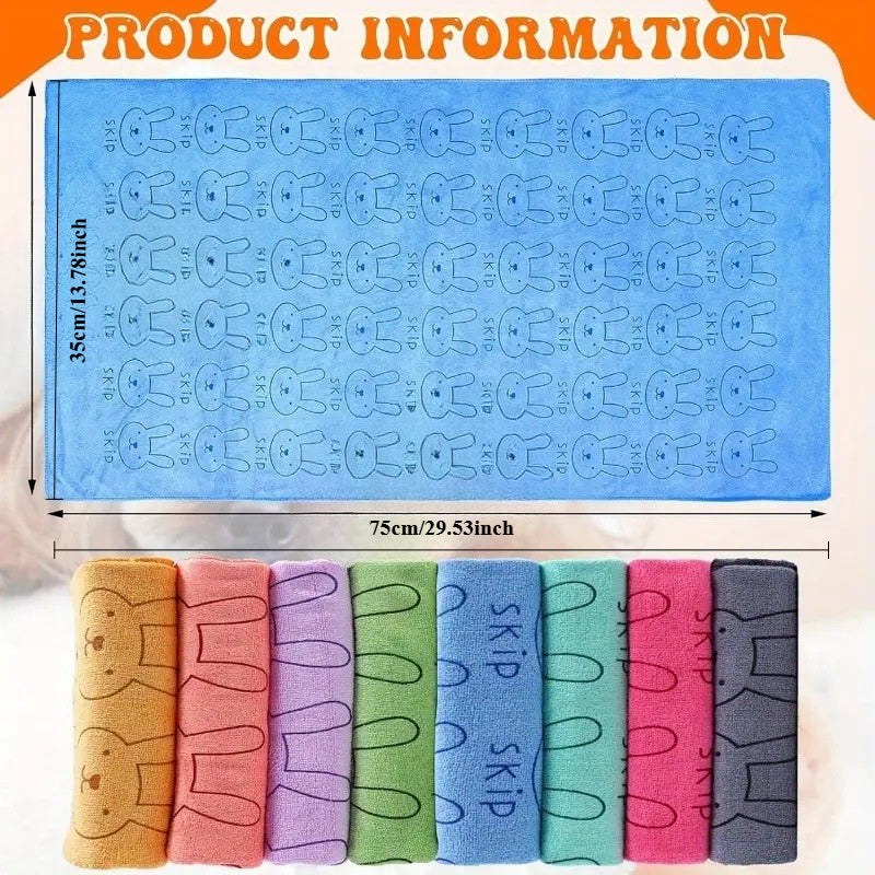 1pc super absorbent microfiber dog towel, perfect for scrubbing cats, dogs, small and medium animals