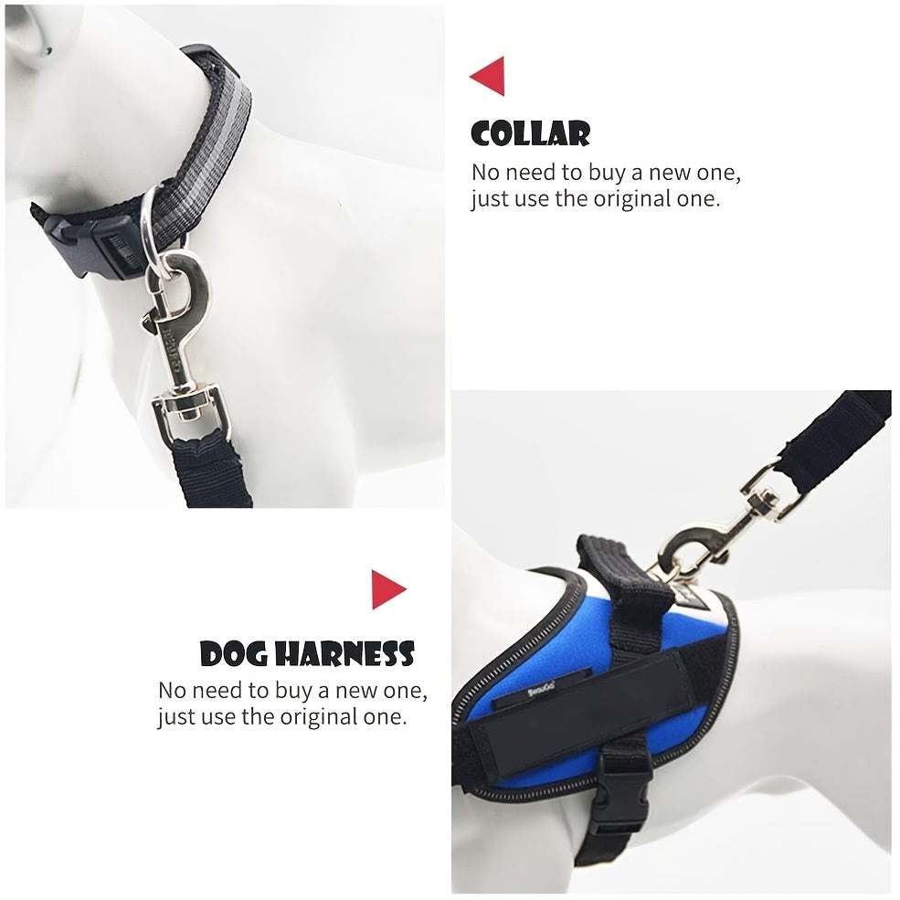 Keep Your Pet Safe On The Road: 1pc Retractable & Adjustable Pet Seat Belt For Cars