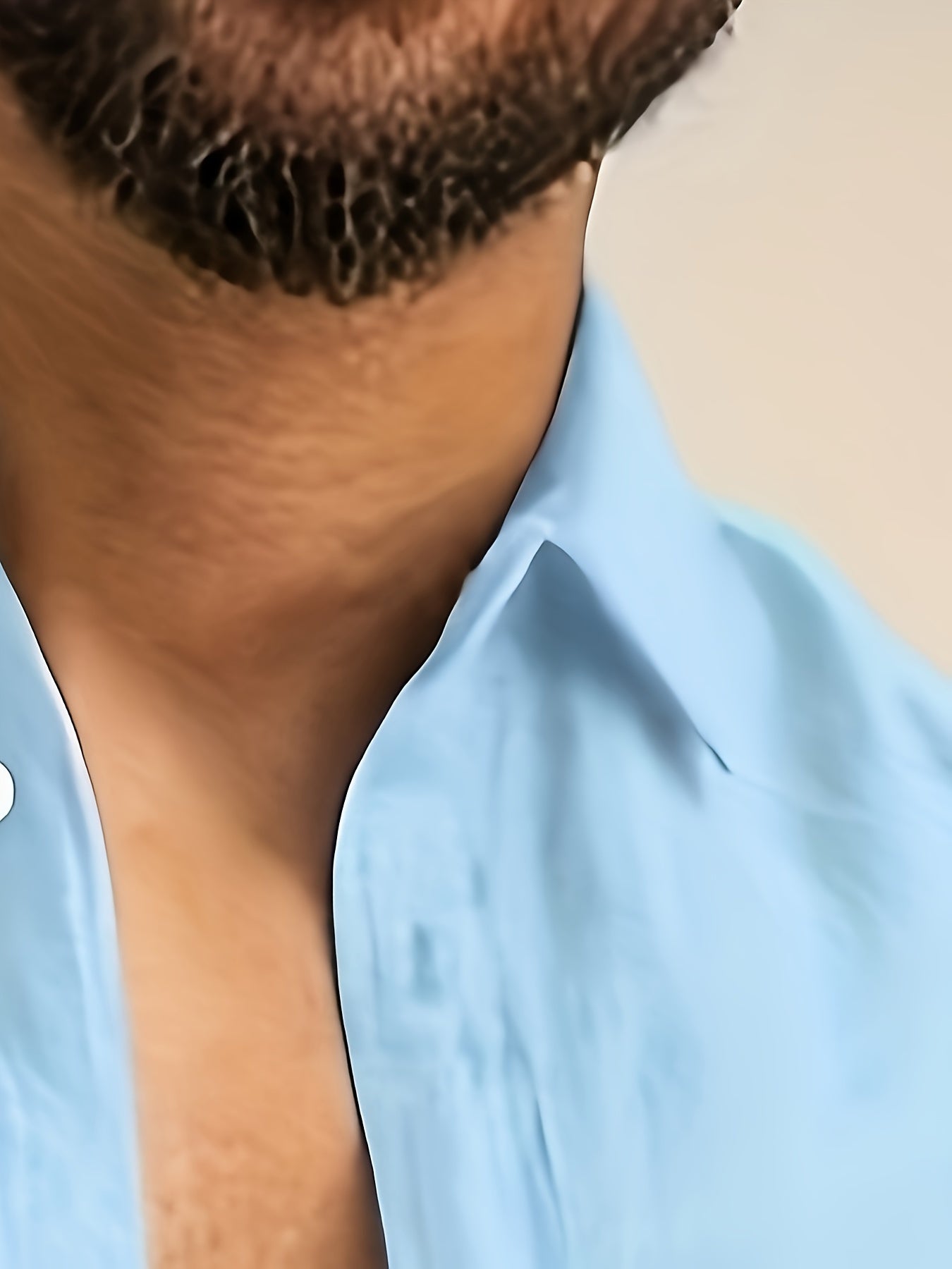 Solid Color Men's Cotton Long Sleeve Button Up Shirt, Men's Spring Fall Lapel Top