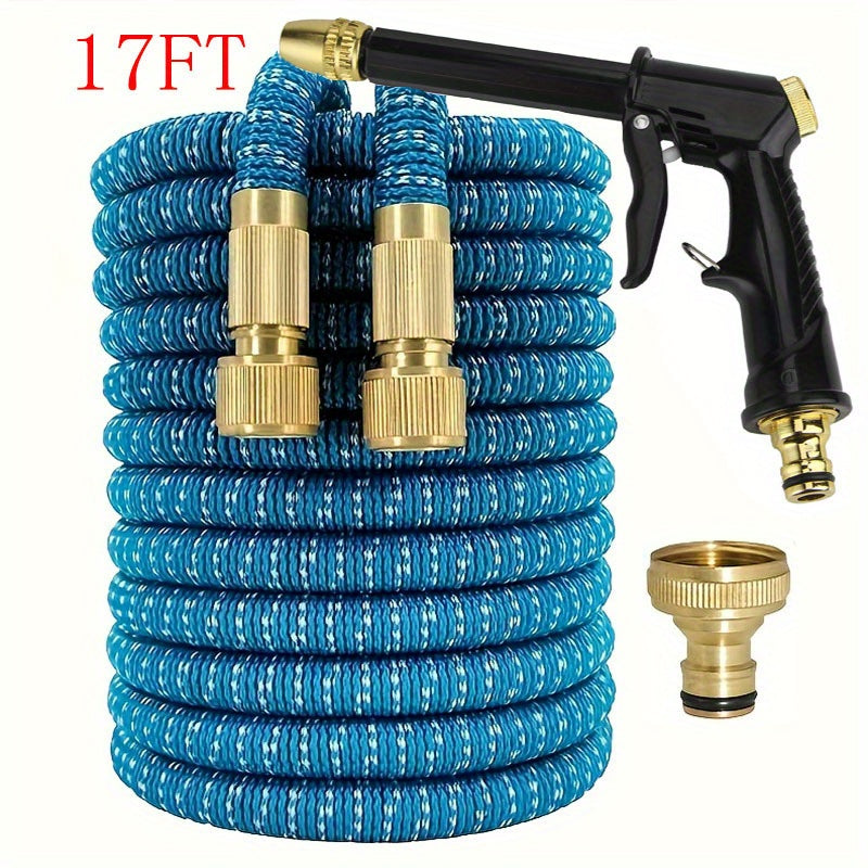 1 Roll, New Retractable Water Hose Car Wash Flowers Magic Hose Magic Water Hose Home Car Wash Garden Hose 3 Times Retractable Spray Gun