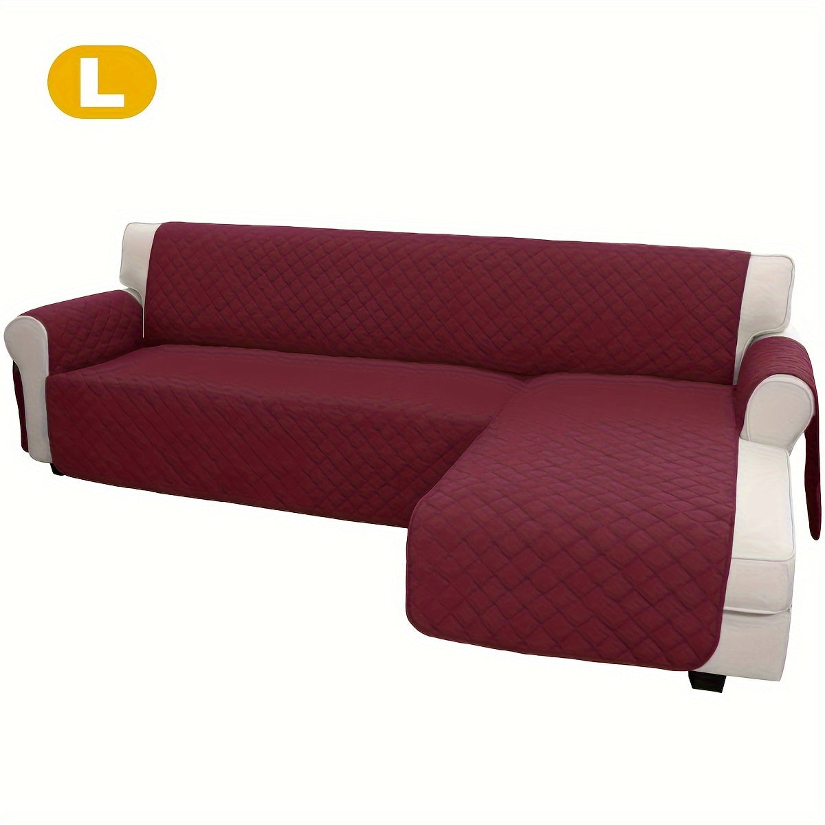 1pc Brushed Spring Polyester Two-Tone Double-Sided Chaise Lounge Cushion, Universal Sectional Sofa Cover for Left And Right Chaise.