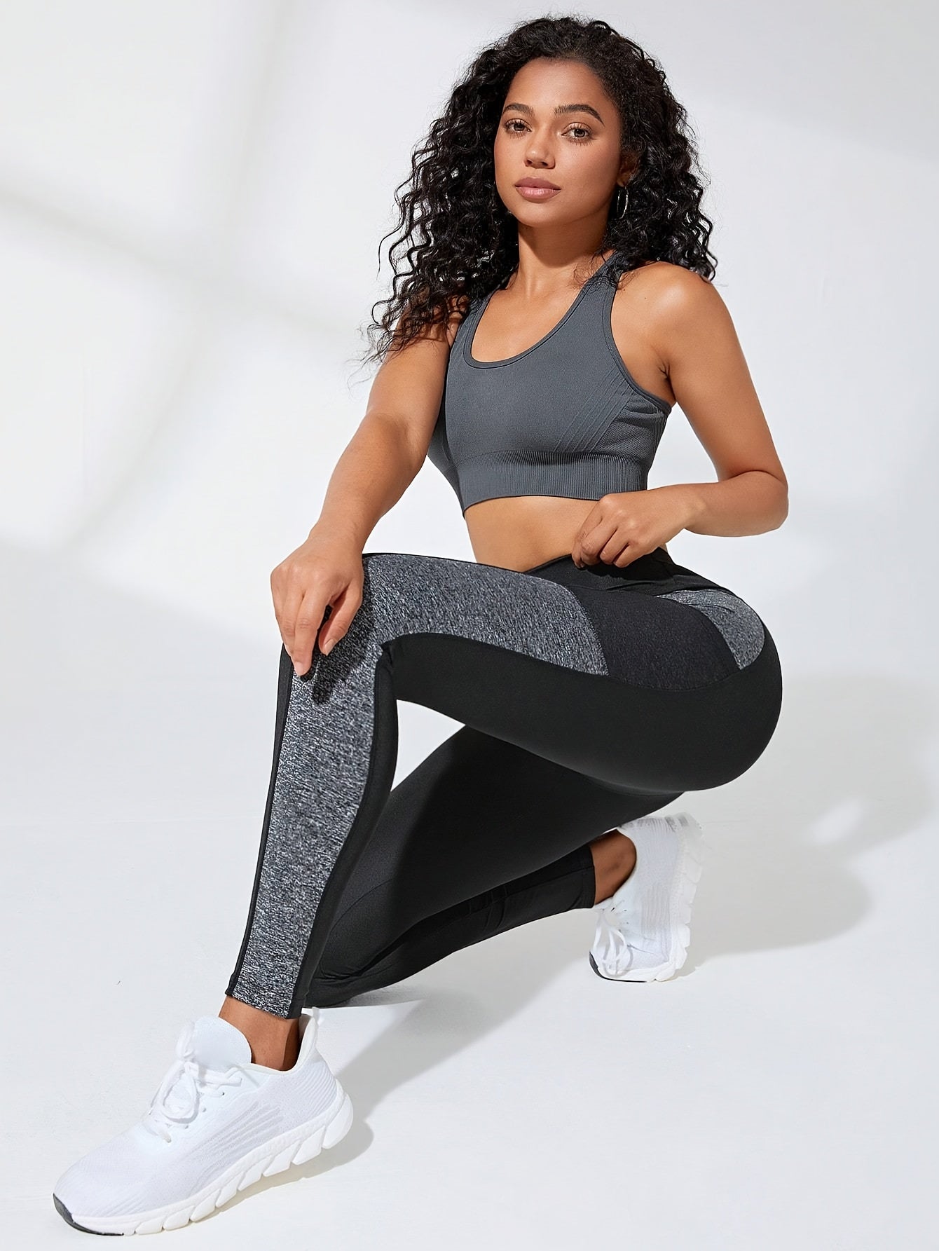Women'S High-Waisted Pants - Stretchy Tummy-Control Leggings with Side Pockets, Non-Slip Elastic Waistband, All-Season Slim Fit Trousers for, Office, Everyday - Black/Gray/ - Deal, Wear, Sleek Design, Comfortable Material, En