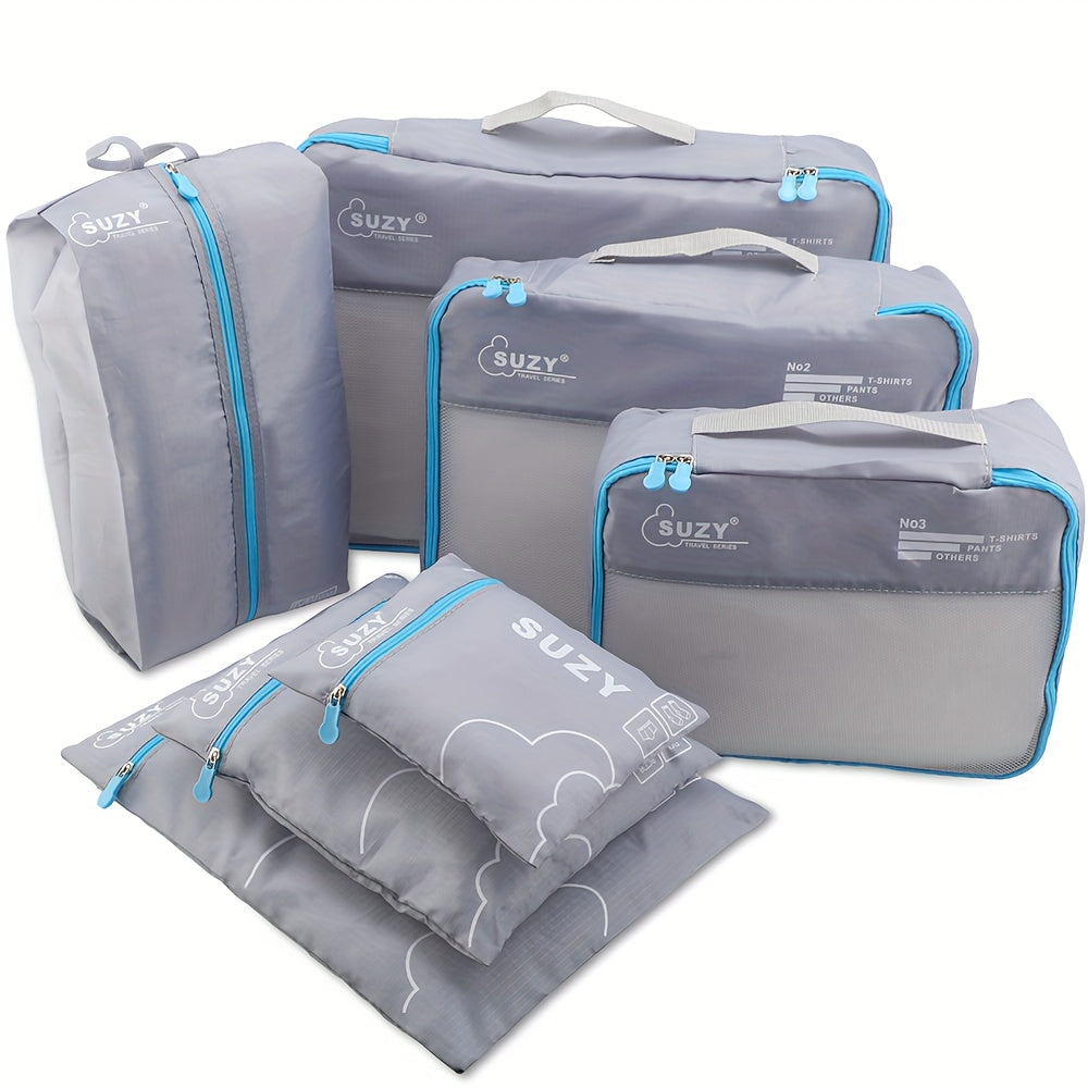 Travel Organizer Bag 7pcs Set Portable Suitcase Organizing Bag Clothes Storage Bag