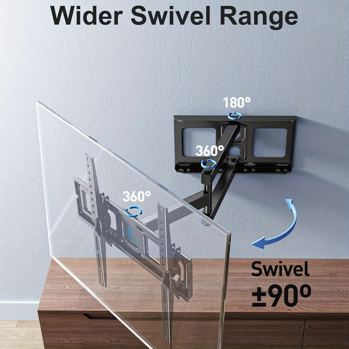 Holds Up to 40Kg Digital Display, TV Mounting Bracket, TV Display Wall Mount TV Bracket, Rotatable Tilting TV Bracket, Suitable for 66.04-152.4 cm Flat And Curved TV Or Monitor, Up to VESA 400X400 Mm