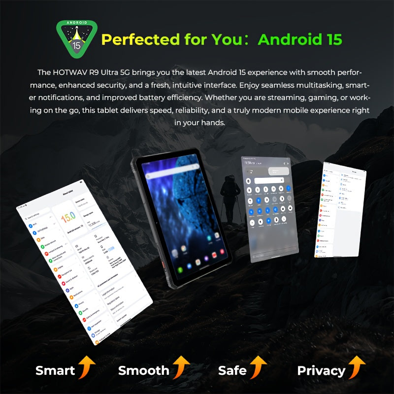 The HOTWAV R9 Ultra Is A Rugged Tablet with An 11-inch HD+ 120Hz Display, Android 15, 24 (8+16)GB RAM And 512 (expandable to 2TB)GB ROM, 64MP+16MP, 20MP Night Vision Cameras, 20080mAh Battery, S713 Chip, Dual 5G SIM Cards, GP