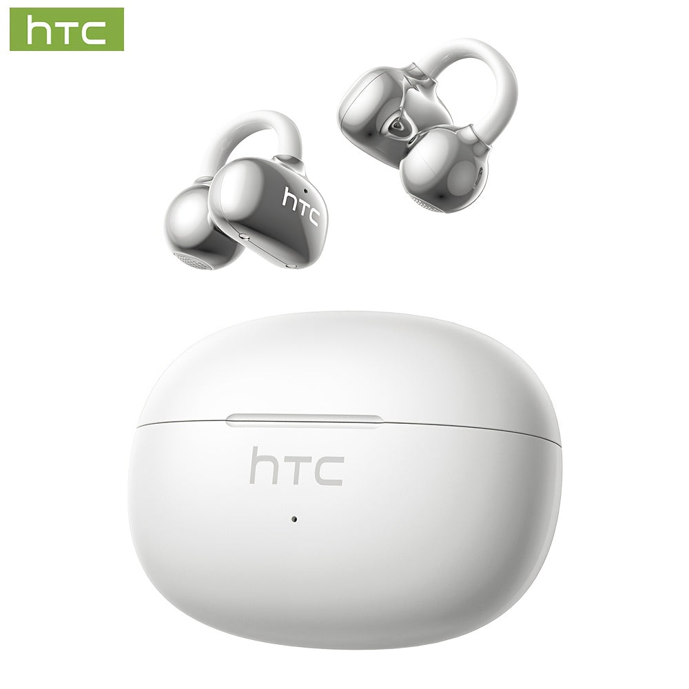 1pc HTC NE55 AI Translation Earbuds Real-time Translation Headphones OWS Open-Ear Wireless Headphones, Latest BT V6.0, Noise Reduction Clear Call, 6.5 Hours Music Long Battery Life, Big speaker Big Volume, Headphones Noise Ca