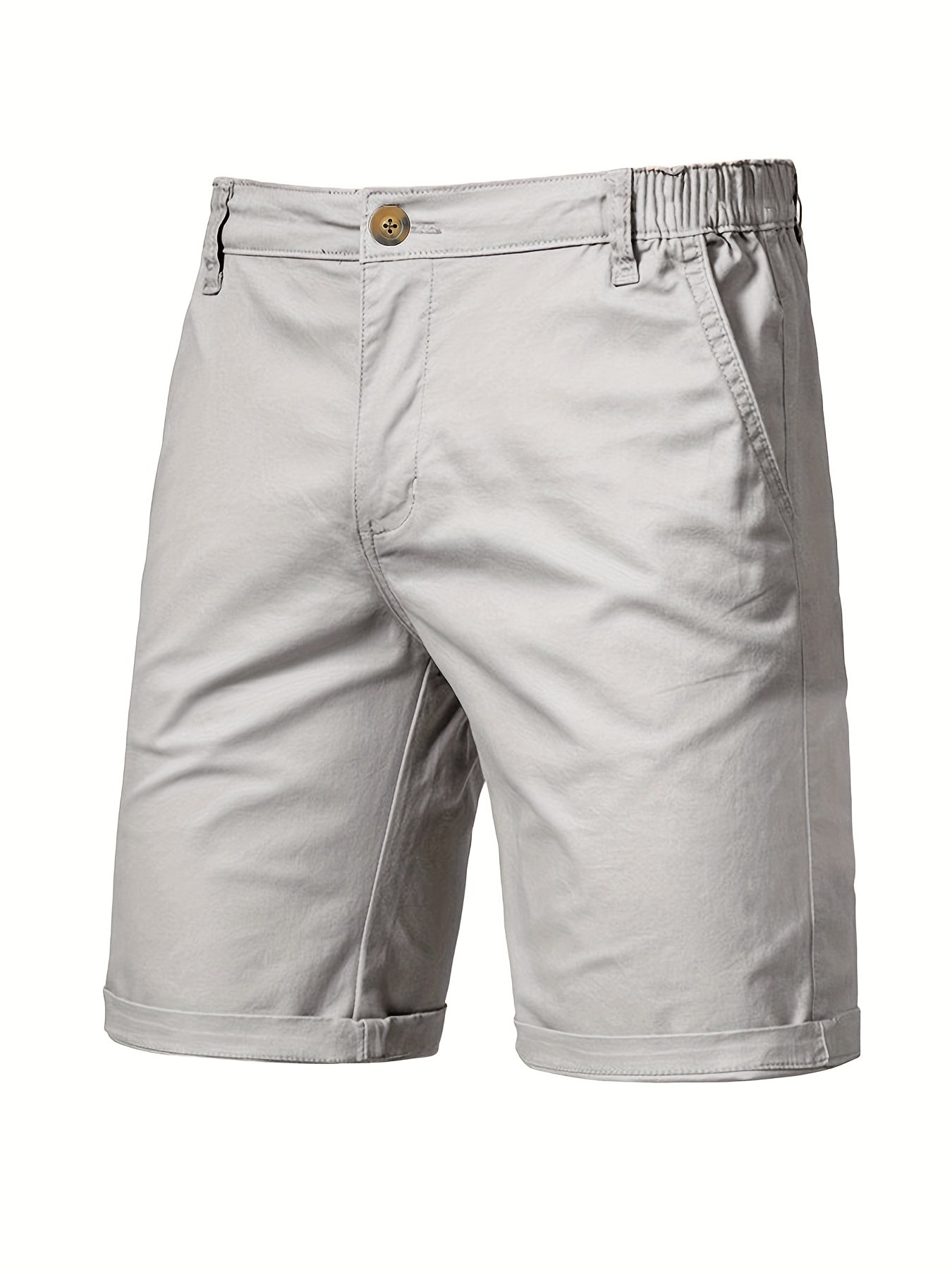 5pcs Men's Formal & Casual Shorts - Multi-Color Business, Streetwear, Beach Pants - Zipper Closure & Belt Loop - Non-Stretch Fabric for Office, Travel, Gym, Vacation - Machine Washable - (Black/Gray/Beige/Olive Green/), Versa