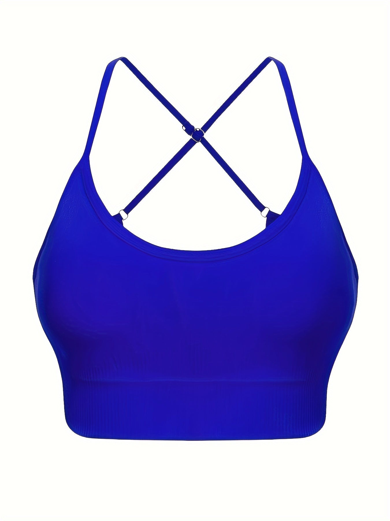 3 pcs Breathable Criss Cross Sports Bra for Women - Sleeveless Yoga Crop Top with Adjustable Straps - Perfect for Fitness and Activewear
