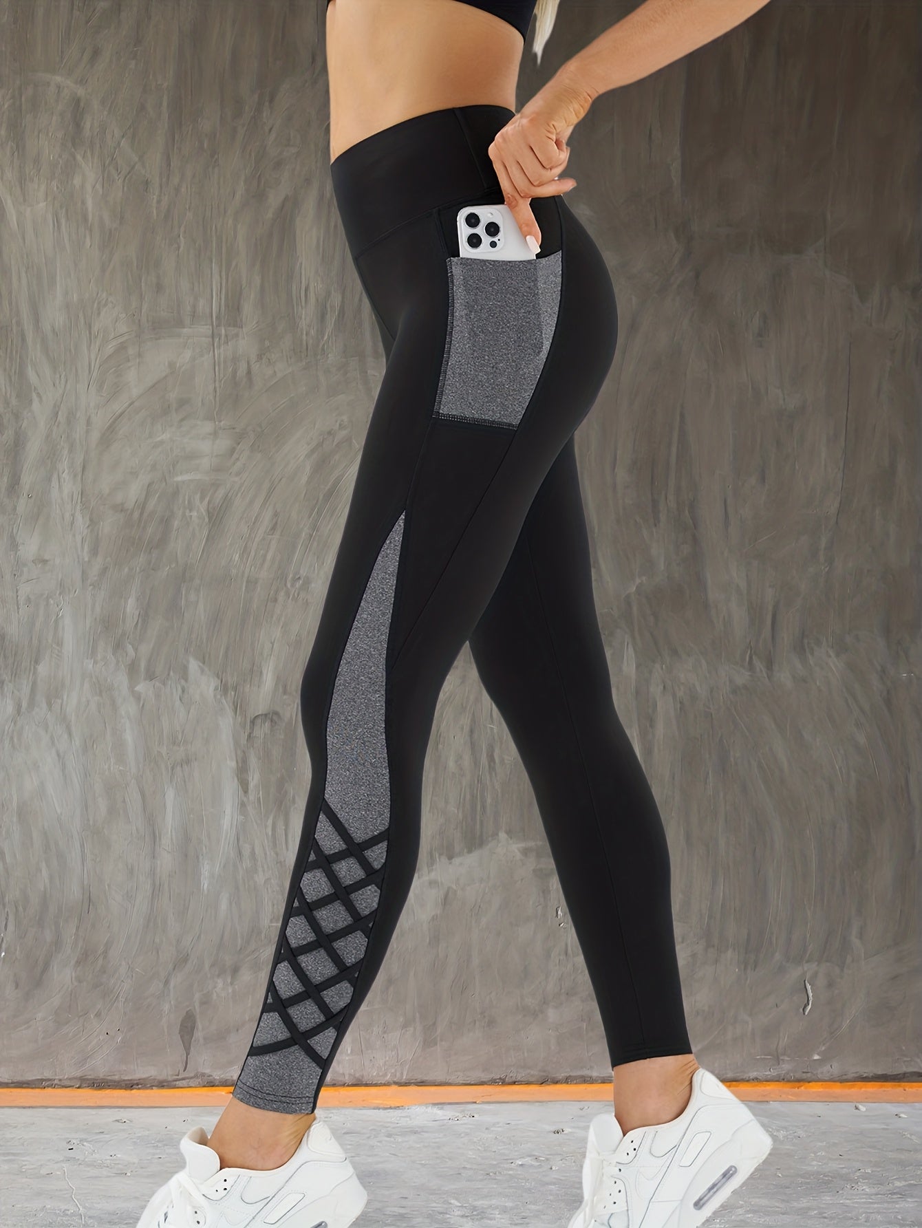 Women's High-Waisted Yoga Pants - Non-See-Through Tight Butt-Lifting Workout Leggings, Stretchy Yoga Pants with Side Compression for Gym, Running, Pilates - All-Season Fitness & Casual Athletic Pants, Gym Apparel, Colorblock