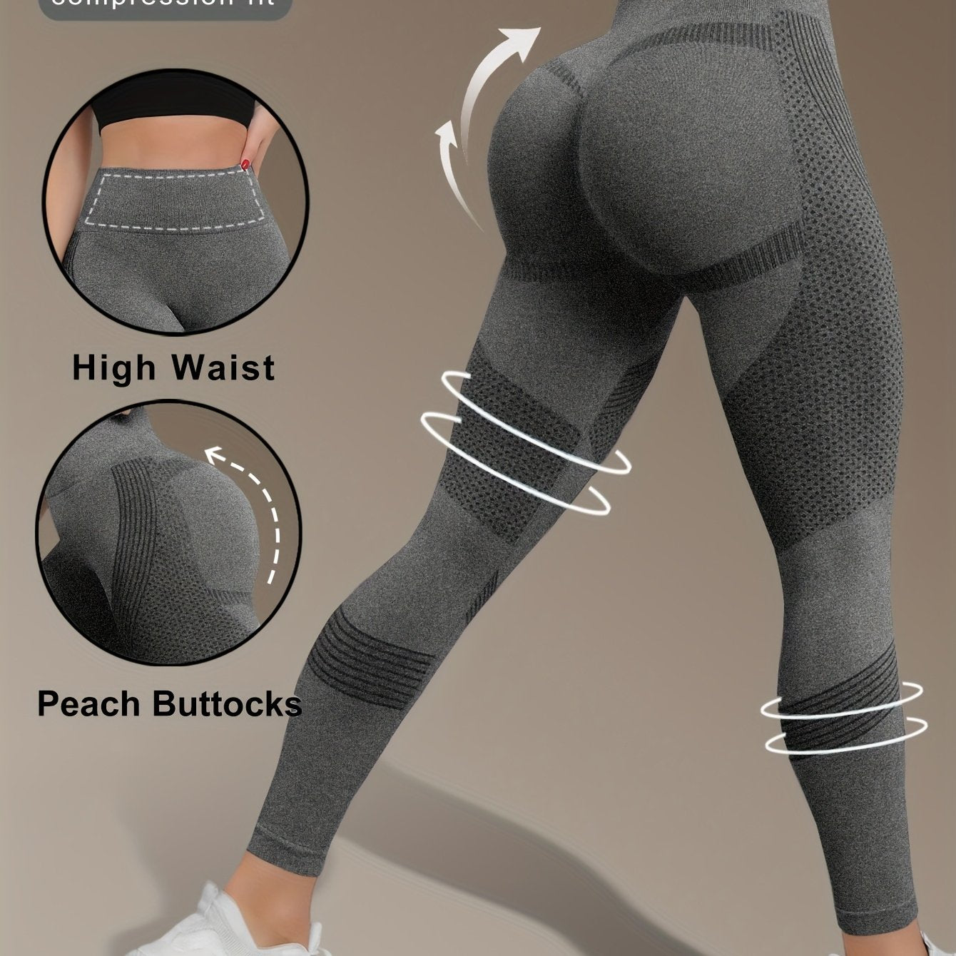Women's High-Waist Seamless Yoga Leggings - Quick Dry, Stretchy Activewear Pants for Fitness & Training