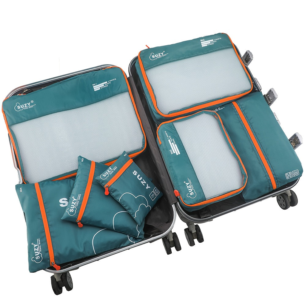 Travel Organizer Bag 7pcs Set Portable Suitcase Organizing Bag Clothes Storage Bag