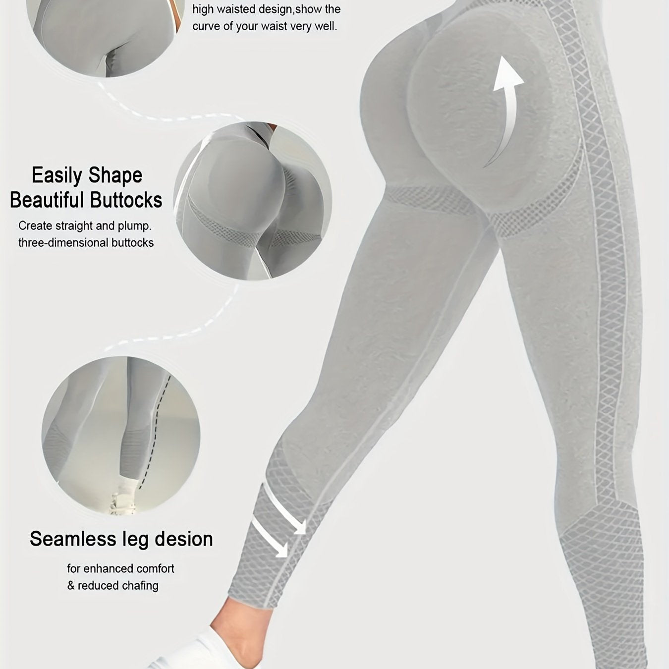 High-waisted Compression Sports Tights - Super Comfortable, Abdominal Control, Sweat-wicking, Four-way Stretch, Adjustable Length, Wide Waistband, Elegant Design, Suitable for Women - Perfect for Yoga, Fitness, and Daily Wear