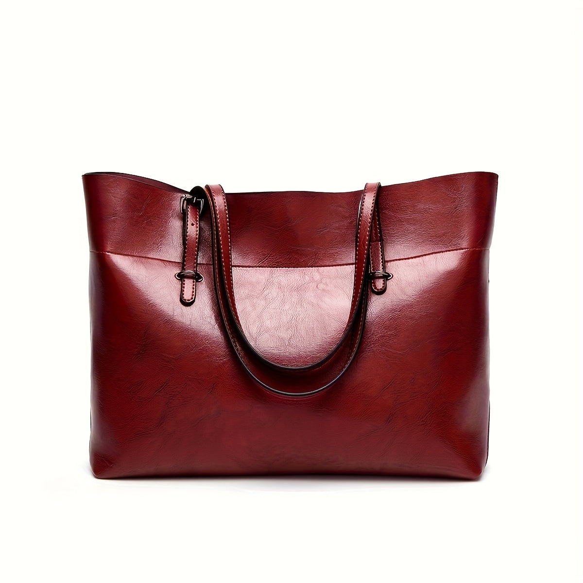 Women's Tote Bag with Adjustable Shoulder Strap - Elegant Brown, Zipper Closure, Wrist Strap - Spacious Work, Travel, Everyday Handbag - Durable Women's Purse, Versatile Carryall, Sophisticated Design, Highquality Finish, Fas