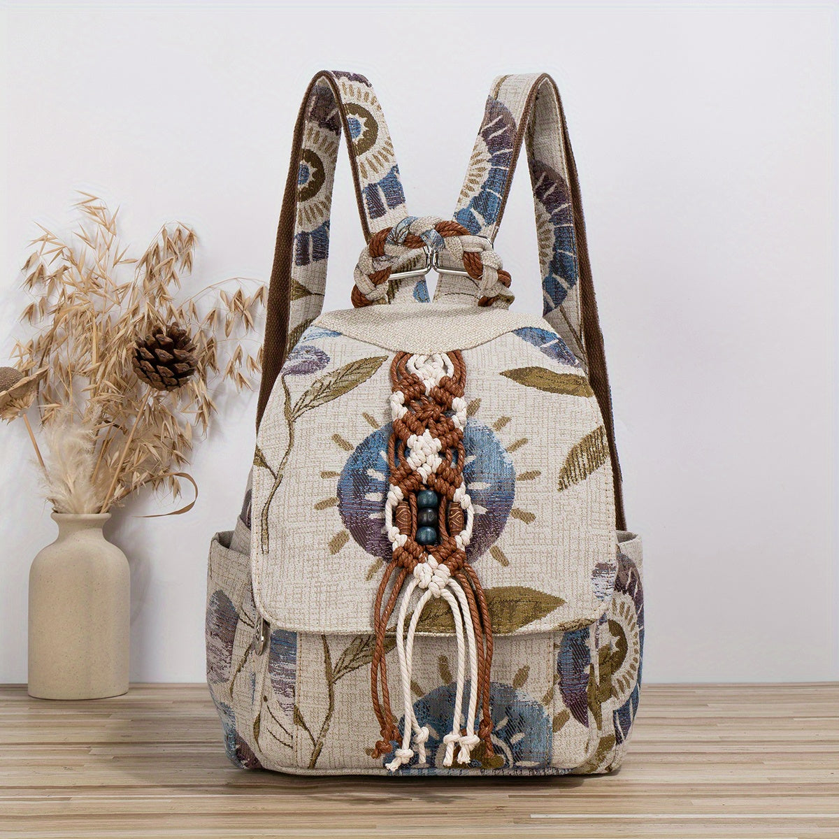 Ethnic Style Large Capacity Women's Casual Backpack