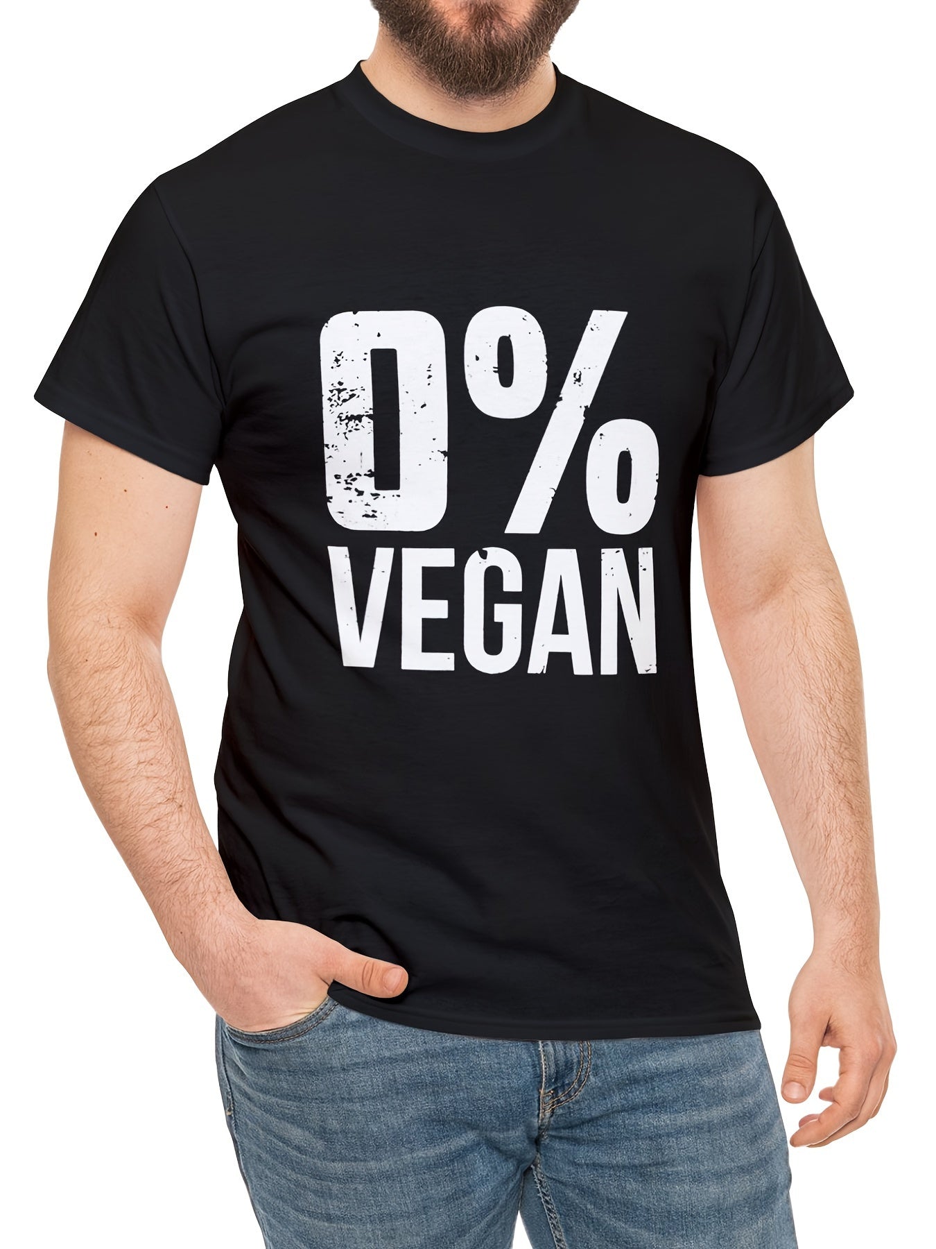 Letter Print Cotton T-shirt, Men's Casual Street Style Stretch Round Neck Tee Shirt For Summer