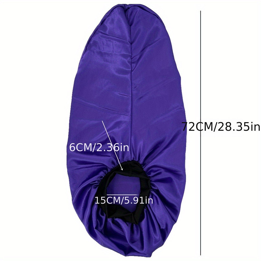 Silky Long Bonnet For Sleeping Solid Color Night Cap For Women Hair Care Tools For Sleeping In Overnight