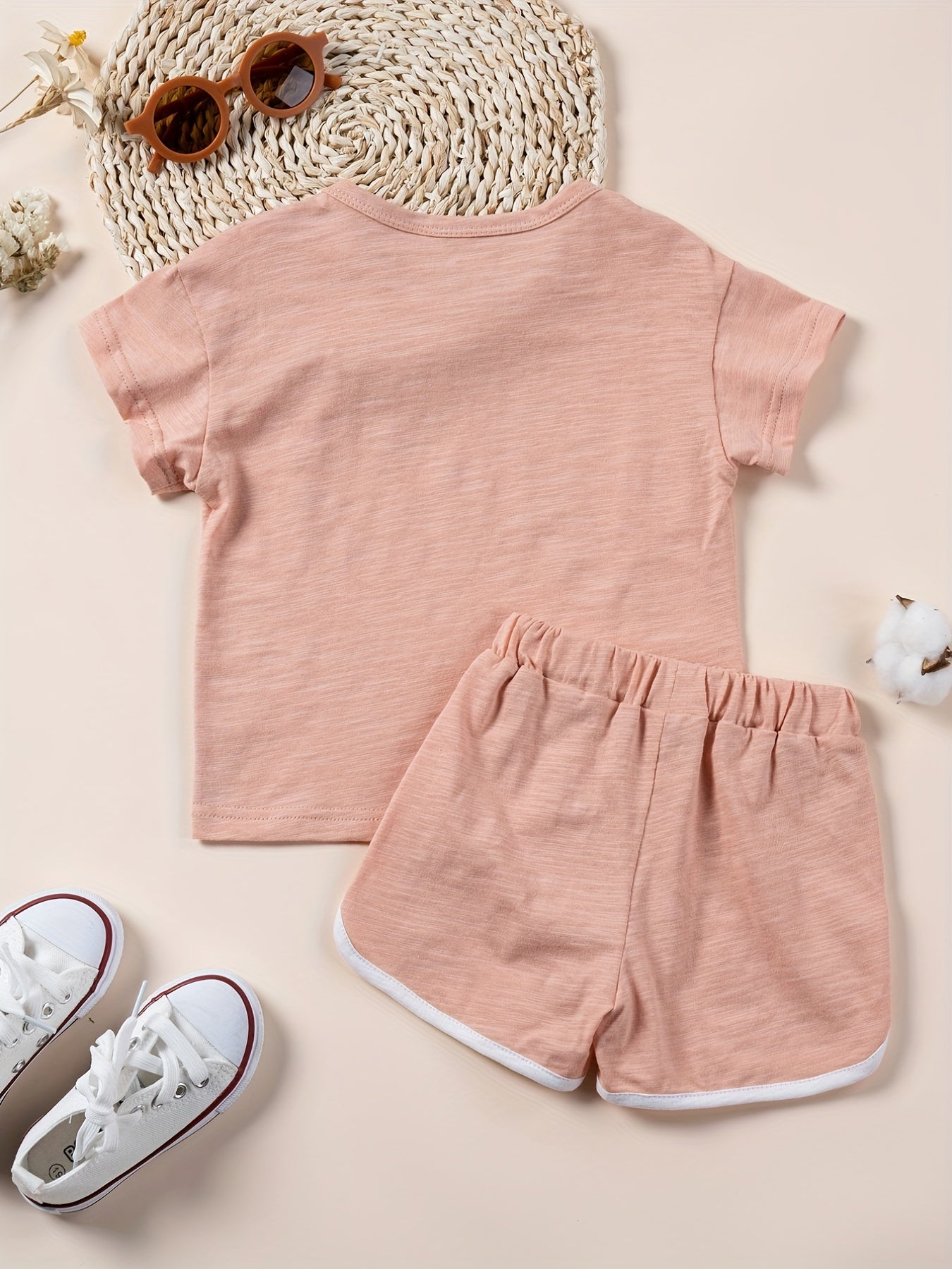 Toddler Kids Clothes Sets For Summer Rainbow Printed T-shirt And Short Pants 2pcs Girls Outdoor Clothing Suits Casual Style Children Cotton Tracksuits
