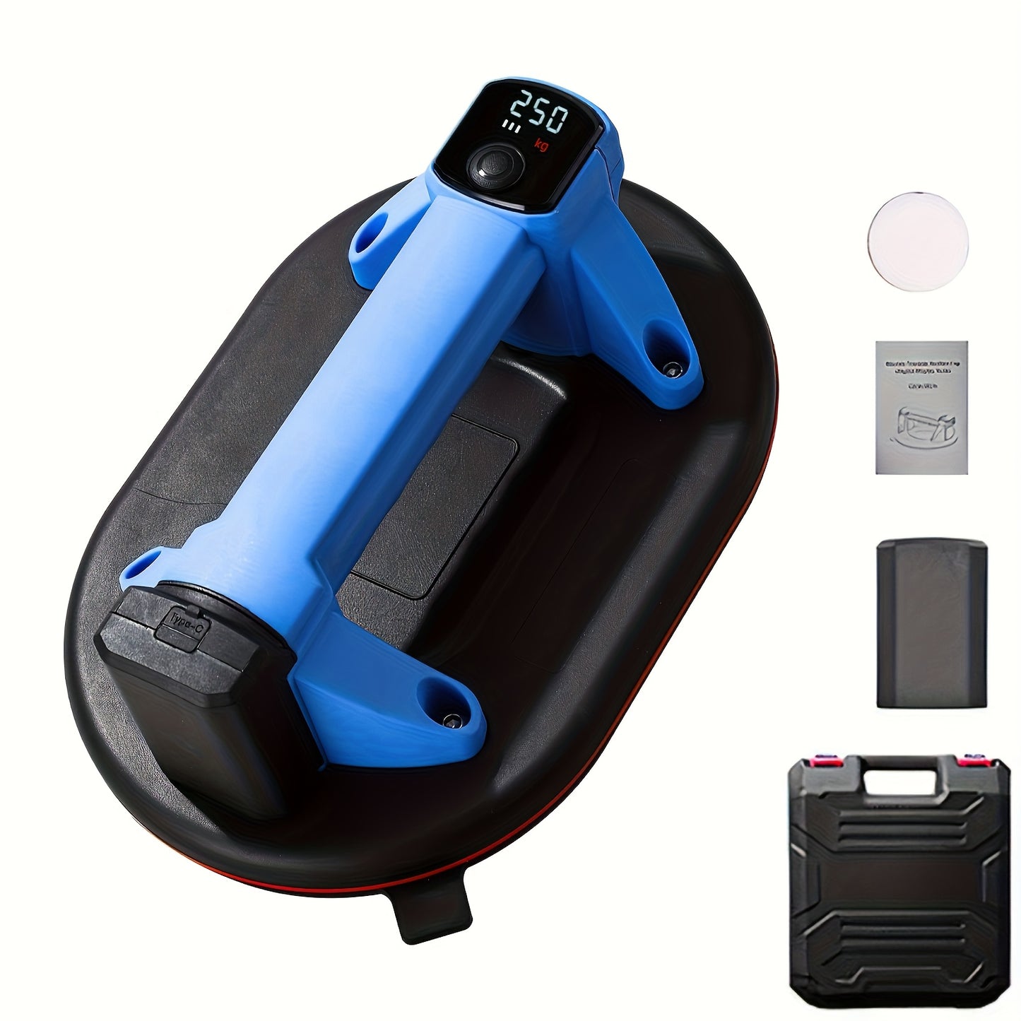 300KG Industrial Grade Electric Vacuum Suction Cup Heavy-duty Granite Tile Vacuum Elevator 3600mAh Battery For Moving Glass, Tile, And Stone Materials