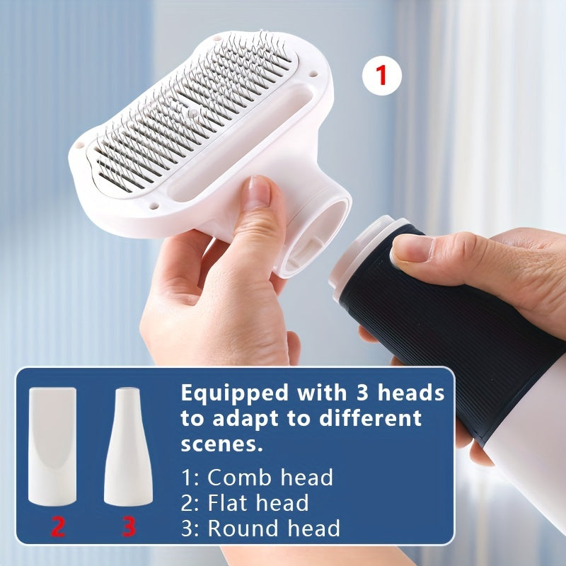 Pet Grooming Blow Dryer for Cats And Dogs, 3 Speed Wind Control, 3 Blowing Modes, 220-240V with Type C Plug, No Battery Required, Professional Pet Hair Remover Comb, Cat And Dog Fur Brush, Pet Beauty Styling Tool