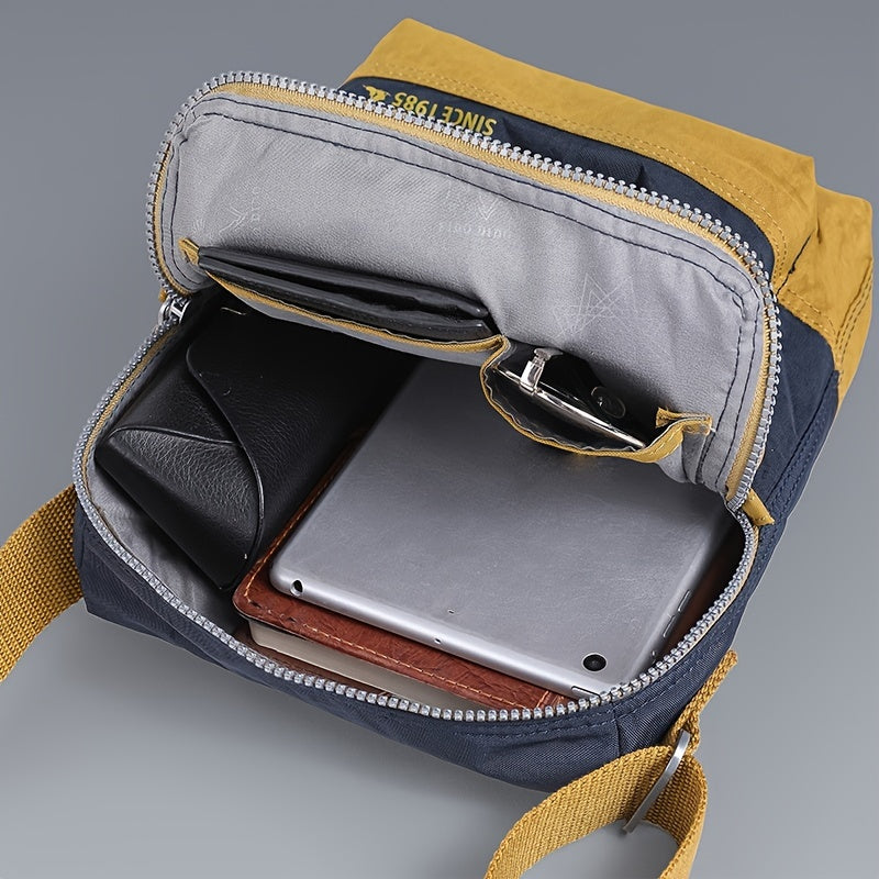 Phidudu Men's Single Shoulder Bag Fashion Casual Crossbody Oxford Cloth Outdoor Small Backpack Korean Style Trendy Bag