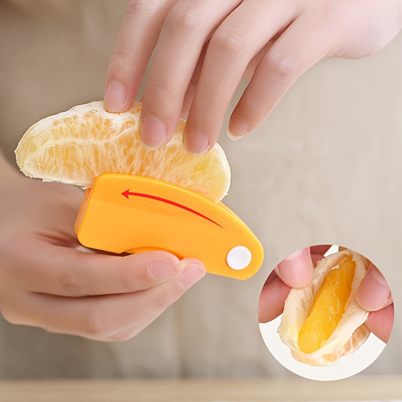 1/2pcs, Orange Peeler, Plastic Orange Peeler, Simple Lemon Peeler, Grapefruit Peeler, Creative Cutter, Orange Peeler Tool With Folding Handle, Fruit Peeler, Vegetable Fruit Tools, Kitchen Gadget