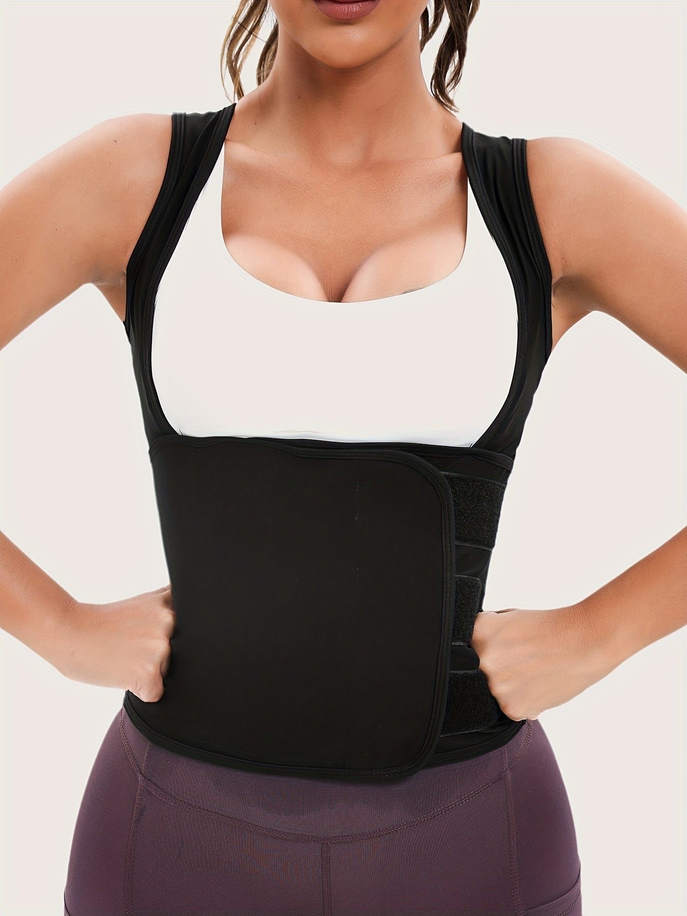 Sweat Sauna Stretchy Sports Vest: Slim Your Waist Instantly With This Body-Shaped Yoga Fitness Workout Waist Trainer For Women's Activewear!