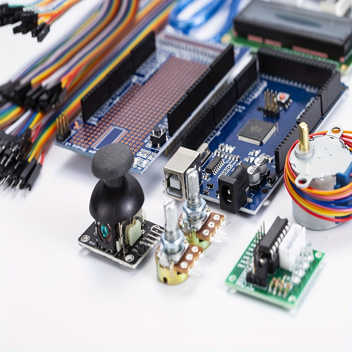 1 Set Full Version Starter Kit For Arduino Beginner Learning, MEGA 2560 Servo Motor LCD1602 Model